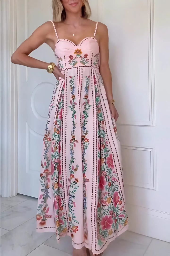 Fiorella – Abito Maxi con Scollatura a Cuore