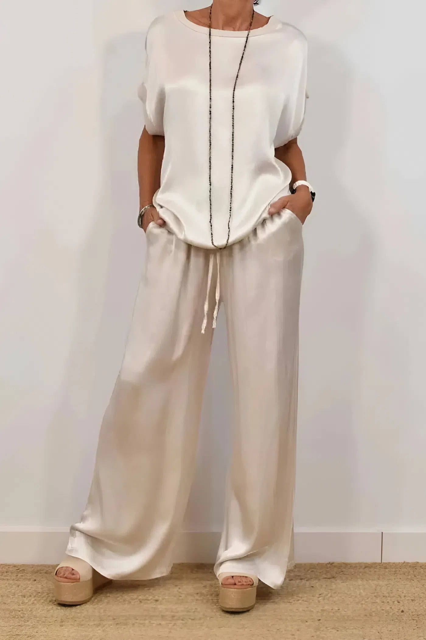 GRETA | Satin Palazzo Set