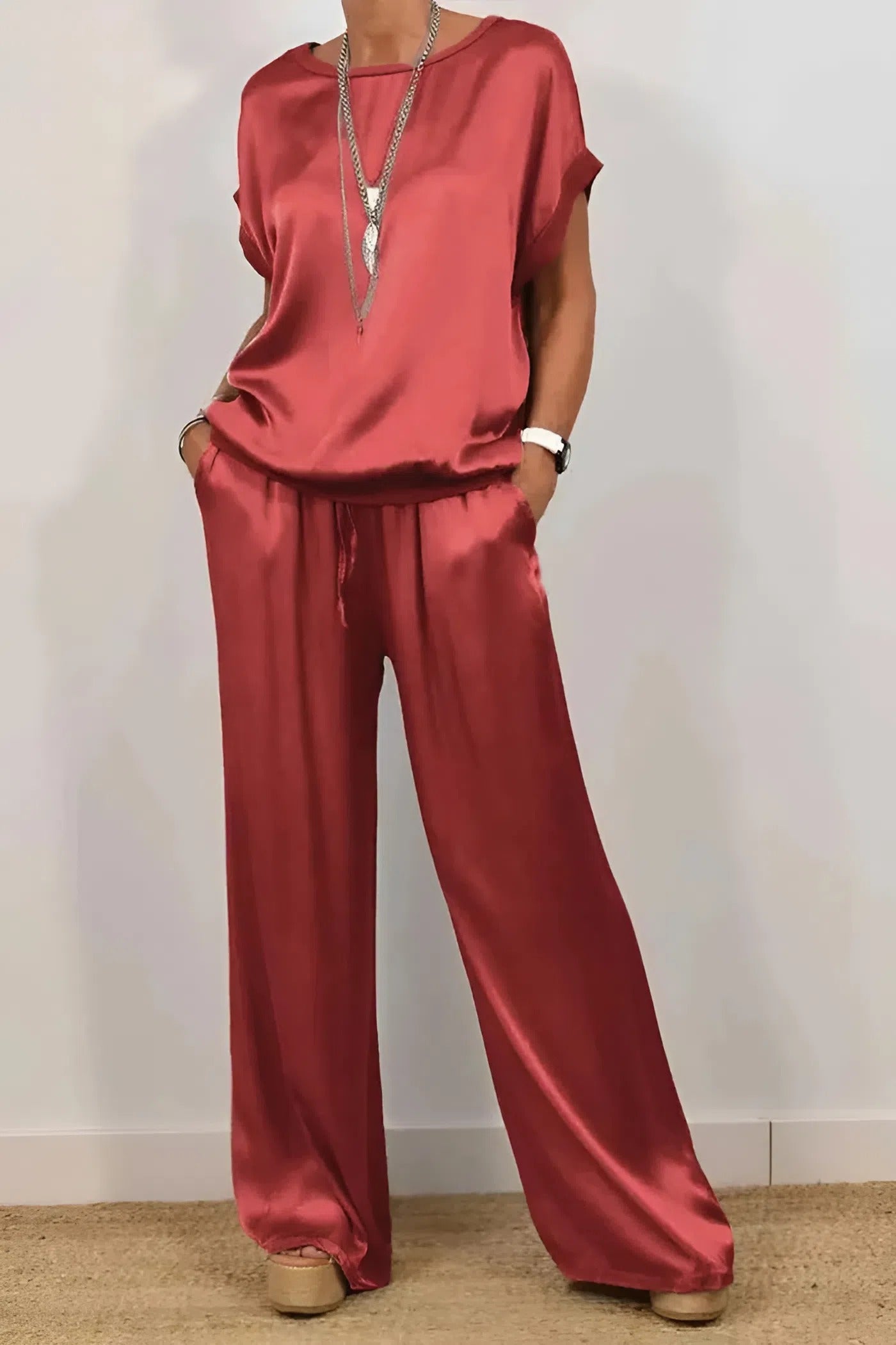 GRETA | Satin Palazzo Set