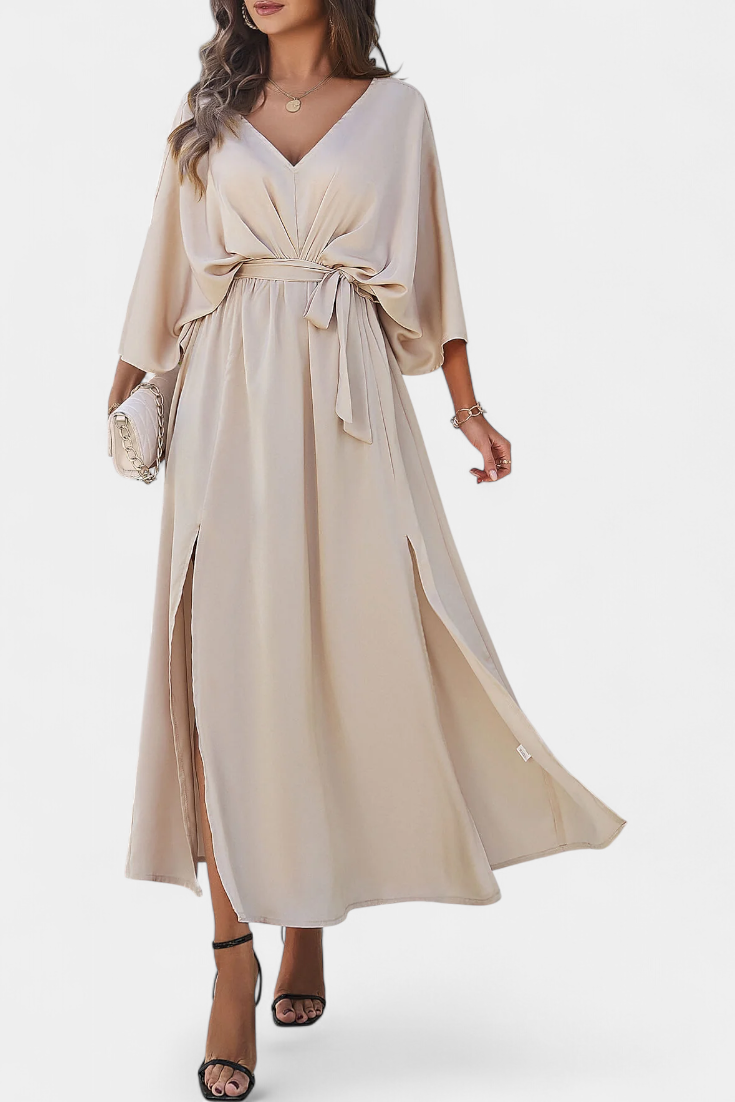 Milly Vestito Elegante con Apertura e Fiocco