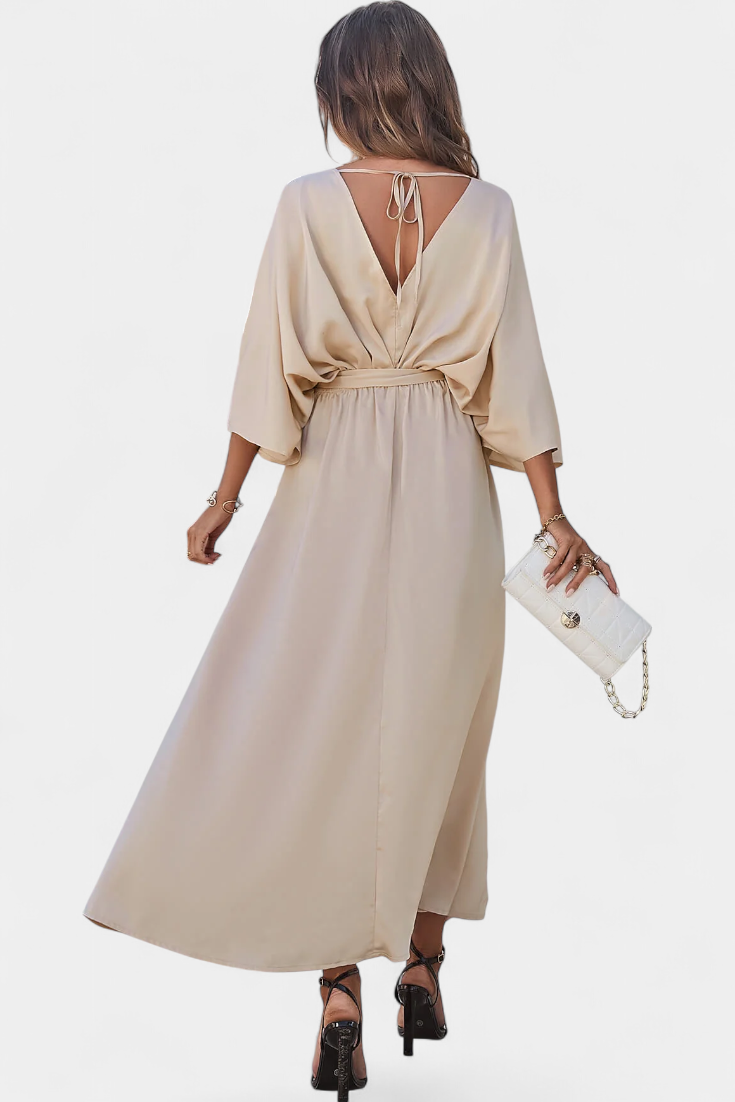 Milly Vestito Elegante con Apertura e Fiocco