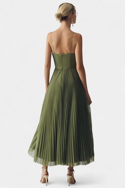 Vestito Midi in Tulle Plissettato Ottilie