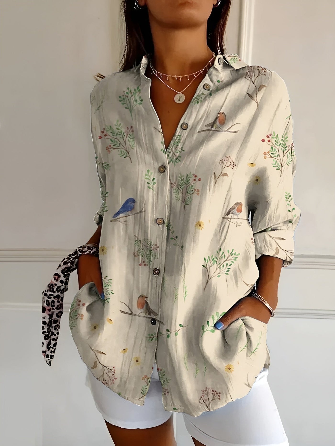 Sofia™ | Roxane™ Blusa floreale in cotone leggero